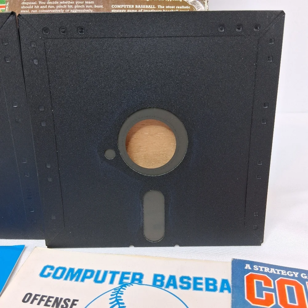 Commodore 64 Atari 48K Computer Baseball 2 Floppy Diskette Game 1981 Complete